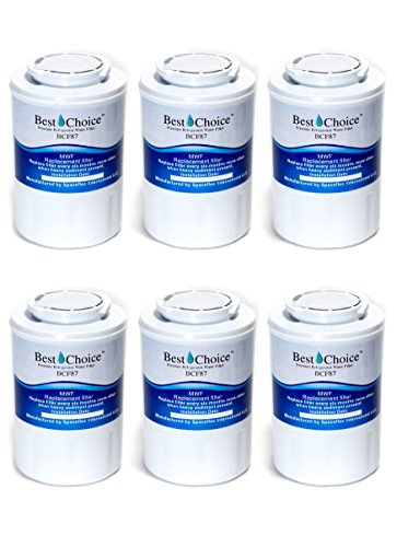 Best Choice Water Filters Compatible with GE MWF SmartWater Certified Refrigerator Replacement Cartridge Fits MWFA, MWFP, GWF, GWFA, Kenmore 9991, 46-9991, 469991 (6-Pack)