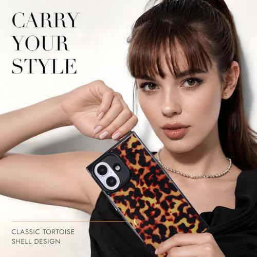 Image of COCOMII Rectangle for iPhone 16 Case, Amber Tortoiseshell