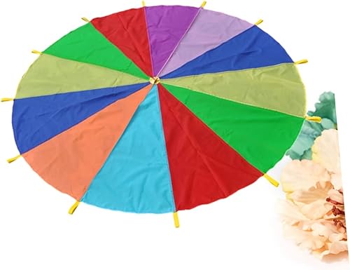 Miniatura 3 de Juego de 2 piezas de paracaídas para niños, paracaídas de arco iris, juego de paracaídas para niños, paracaídas para padres e hijos, paraguas de