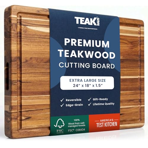 Teakhaus Carving Board with Juice Groove - Extra Large (XL) ...