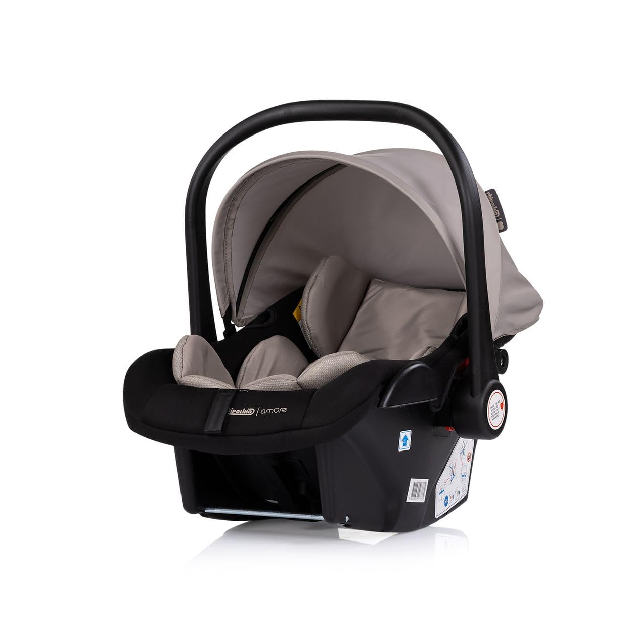 Chipolino Zestaw fotelika dziecięcego Isofix Basis-Station Amore i-Size Grupa 0+ (0-13 kg) brązowy