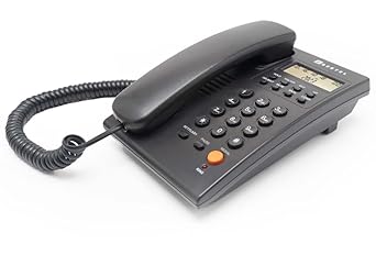 Beetel G20,TEC Certified,Caller ID Phone LCD Display, Ringer LED, DTMF/FSK Compatible, Adjustable Handset/Ringer Volume,Music on Hold,Desk/Wall Mountable,3 Level LCD Contrast,Alarm(Black) - image, photos