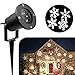 KOOT Christmas Light, Halloween Snowflake Decorations Outdoor Waterproof LED Light Projector White Moving Snowflake for Landscape Garden Holiday Party Decoration
