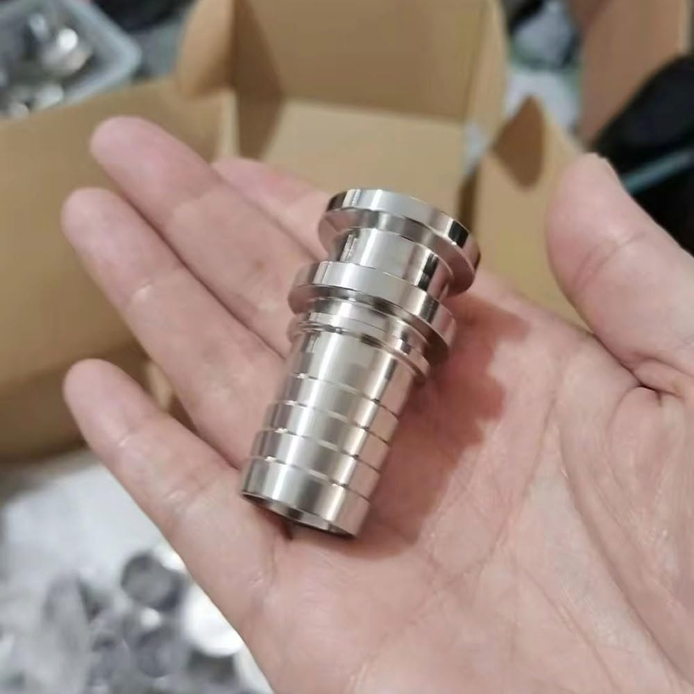 Złącze zatrzaskowe z końcówką do węża x zacisk, Króciec do węża ze stali nierdzewnej SUS 316L tulejki Tri Clamp Wiele rozmiarów 1 szt(76mm Barb K91mm)