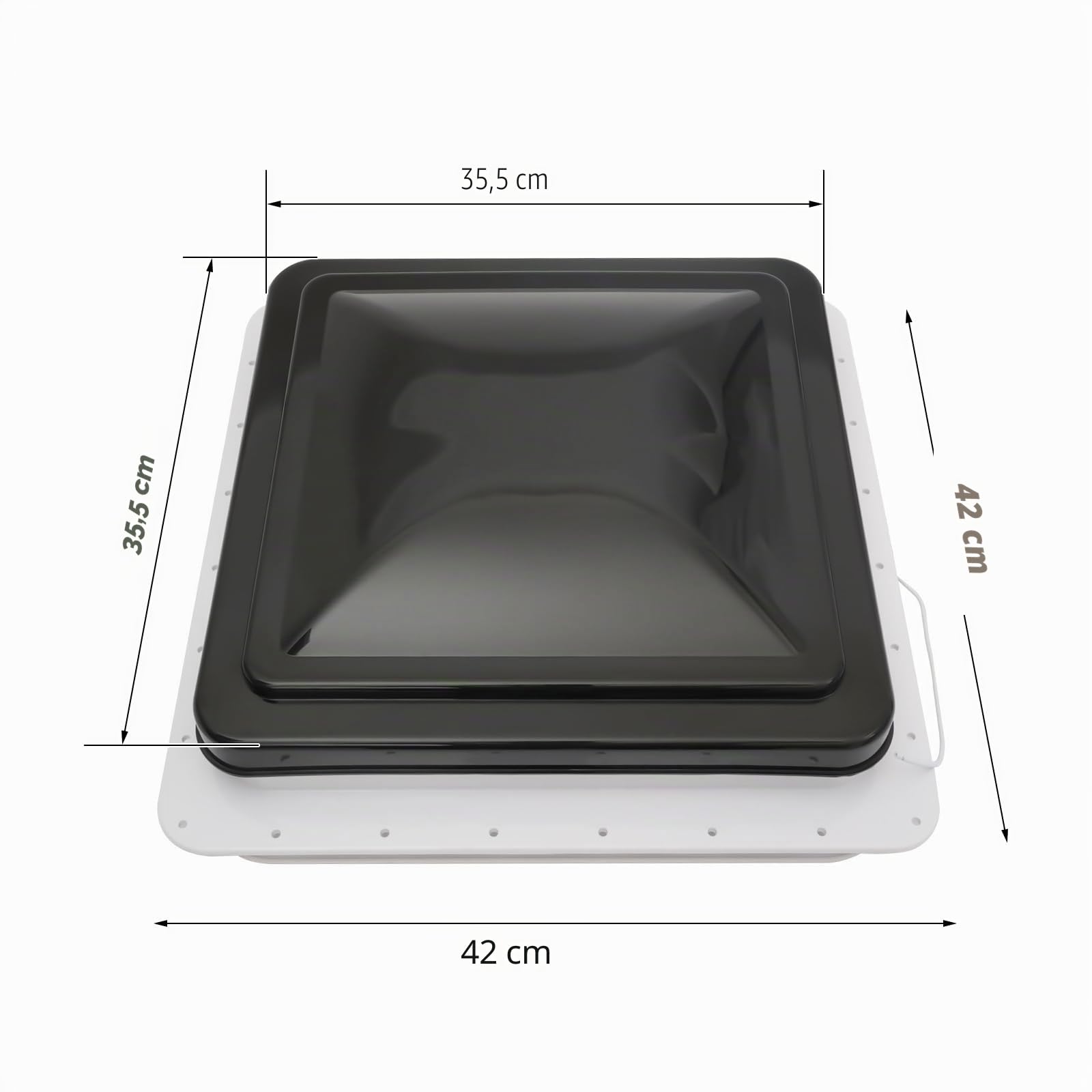 Claraboya, Ventana De Techo Tragaluz Vent 42 X 42 Cm Para Autocaravana, Caravana, Ventana De Techo Estándar De 14 X 14 Pulgadas Con Aberturas Claras