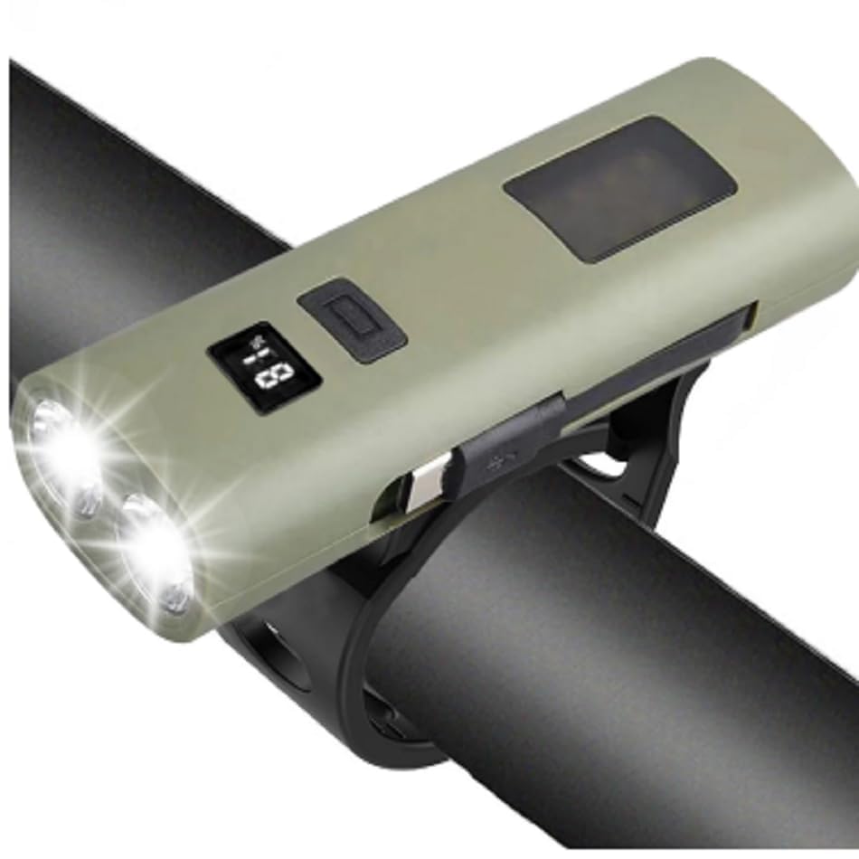Rechargeable Bike Front Light with Digital Battery Display, LED Bicycle Handlebar Torch, USB Charging, 6 Lighting Modes, Detachable Front Lamp for Road Cycling, MTB, Commuting, Fishing & Outdoor Use-picture-22
