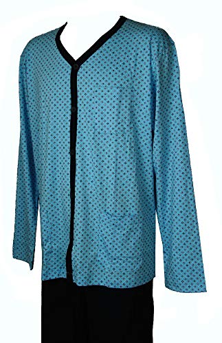 Pyjamas ouvert coton boutons Ragno homme U090N6 en maille premium thermo-régulatrice