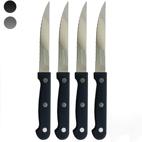 Miniatura 5 de Cuchillos para carne de acero inoxidable, 4 piezas, cuchillo dentado, utensilios de cocina