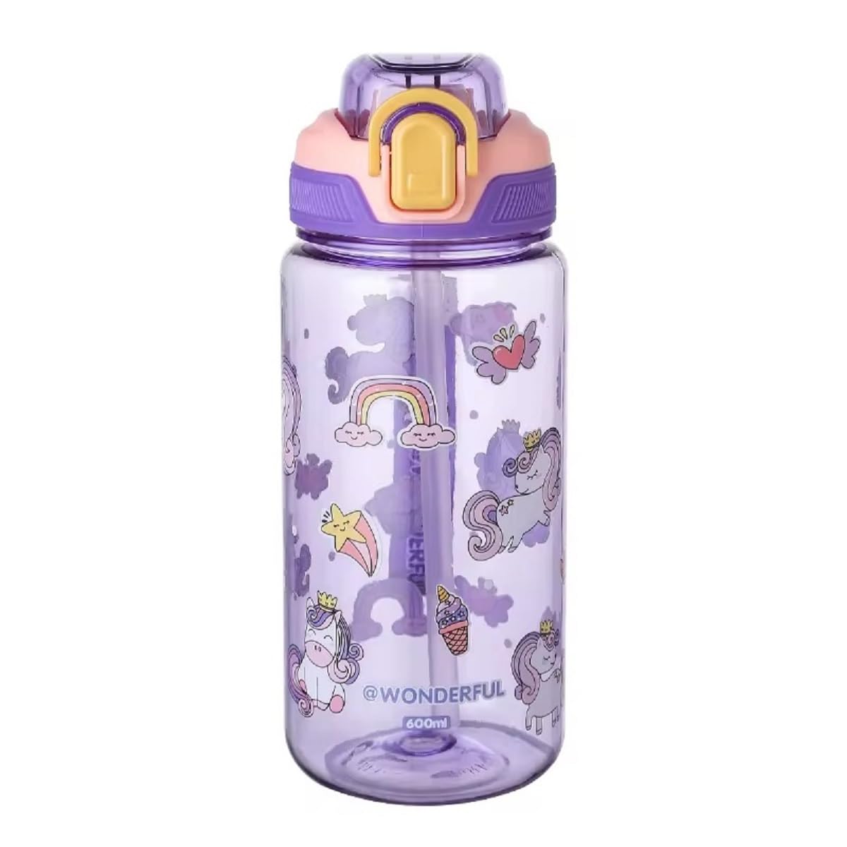 Amitasha Lunch Box & Water Bottle Set for Kids (Unicorn Bottle Purple)