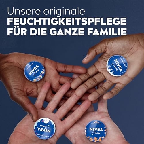 NIVEA Creme Dose Universalpflege, klassische Feuchtigkeitscreme für alle Hauttypen, reichhaltige Hautpflege mit hautverwandtem Eucerit (30 ml)