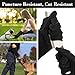 ENPOINT Animal Handling Gloves Bite Proof, Thickened Leather Cat Gloves for Scratching, Falconry, Welding, 23.6 inch Black