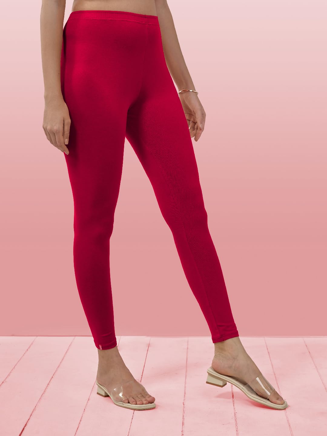 Lyra Women Solid Premium Cotton Ankle Length Leggings | Mid-Waist | Fashionwear 1