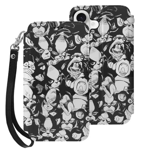 iPhone17用ケース 手帳型 ジョジョの奇妙な冒険 イギー アイフォン17用ケース 財布型 スマホケース PUレザー おしゃれ カード収納 スタンド機能 携帯カバー 耐衝撃 2025年新型