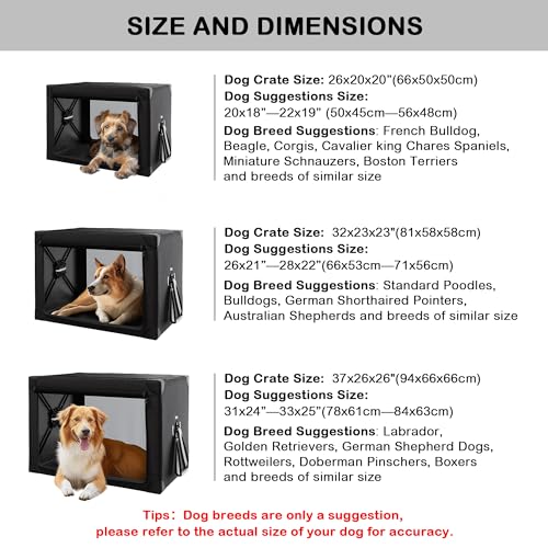 Cozzze Caixa de Transporte Dobrável para Cães-Caixa de Transporte Portátil de 32