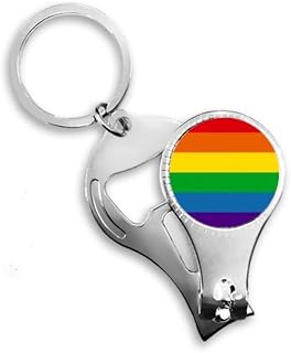 Arco-íris Gay LGBT Alicate de unhas com chaveiro e abridor de garrafa