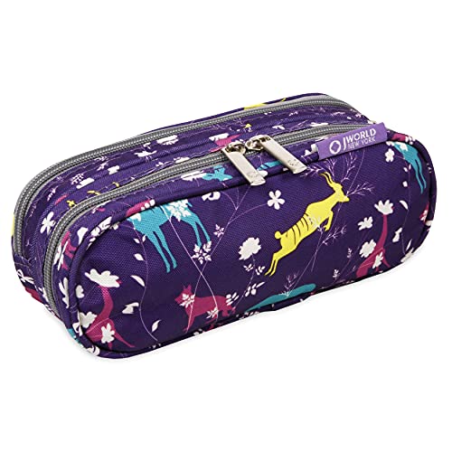 Image of J World Jojo Cute Pencil Case for Kids & Adults. Soft Fabric Zip Pen Bag