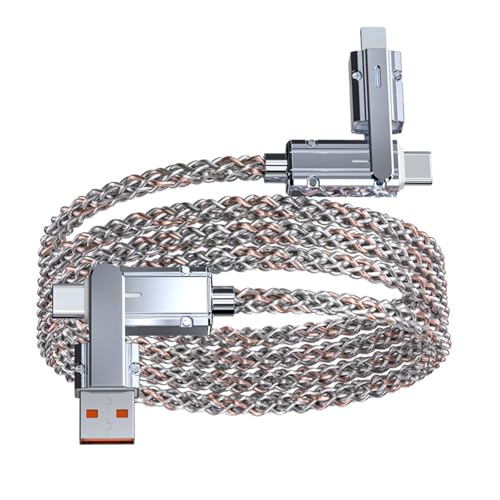 Cavo Ricarica Rapida da 100 W 4 Connettori Efficienza Energetica Iluminati Colorati Caricabatterie LED Che Cambiano Colore per Dispositivi Mobili Cavo Universali per Tutti I