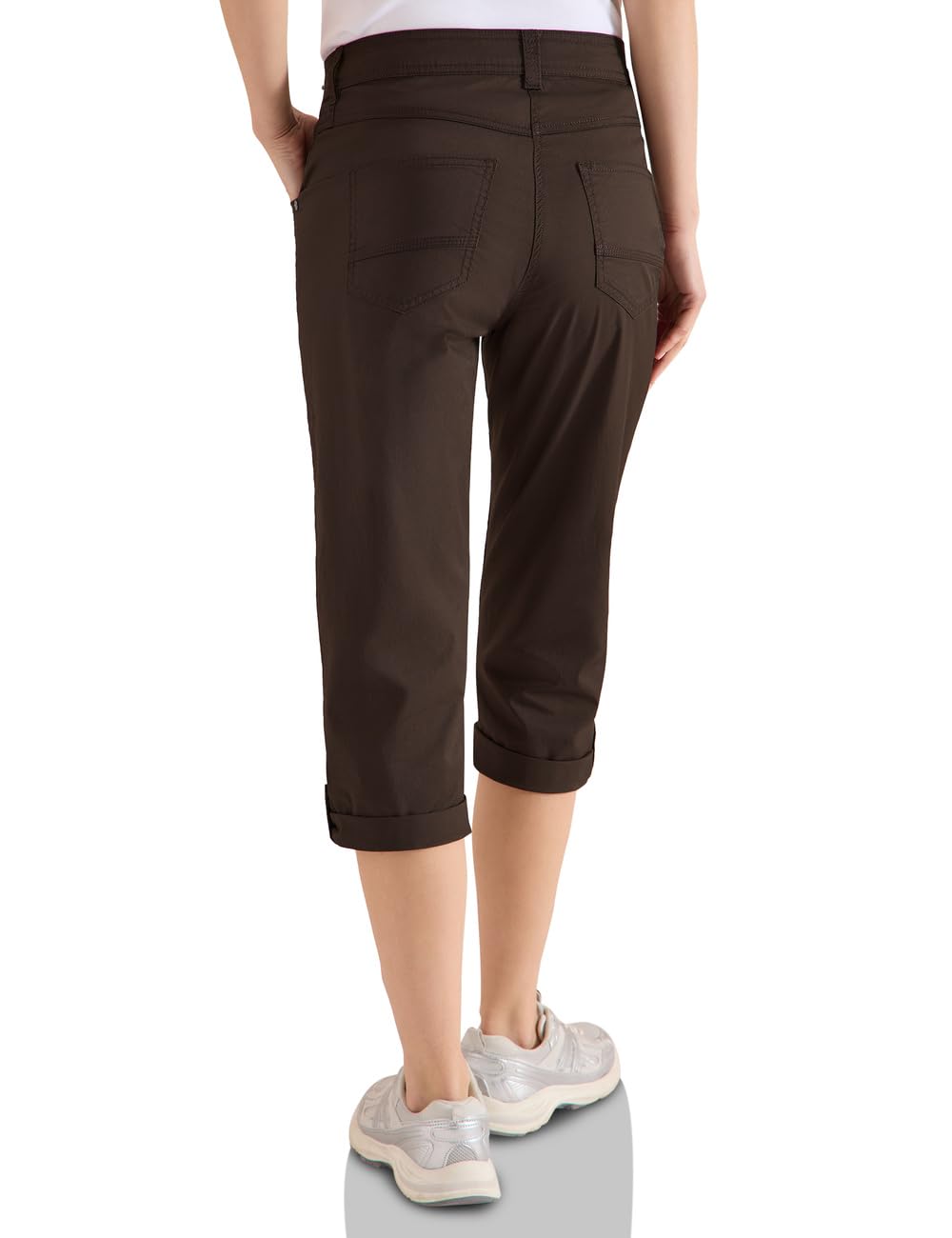 Cecil - 3817730, Pantaloni a 3/4 Slim Leg Turn-Up Donna