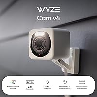 Vista 2 de WYZE Cam v4 (último modelo), cámara de seguridad AI de 2.5 K, cámaras para interiores y exteriores para seguridad del hogar, monitor de bebé