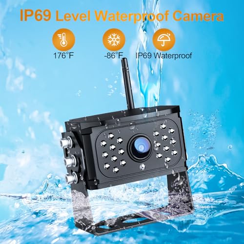 RV Backup Camera Wireless HD 1080P with 7 Inch Monitor for RVs,Campers,Trailers,Trucks Adapter for Furrion-Pre-Wired, 4 Channel System IR Night Vision - Image 7