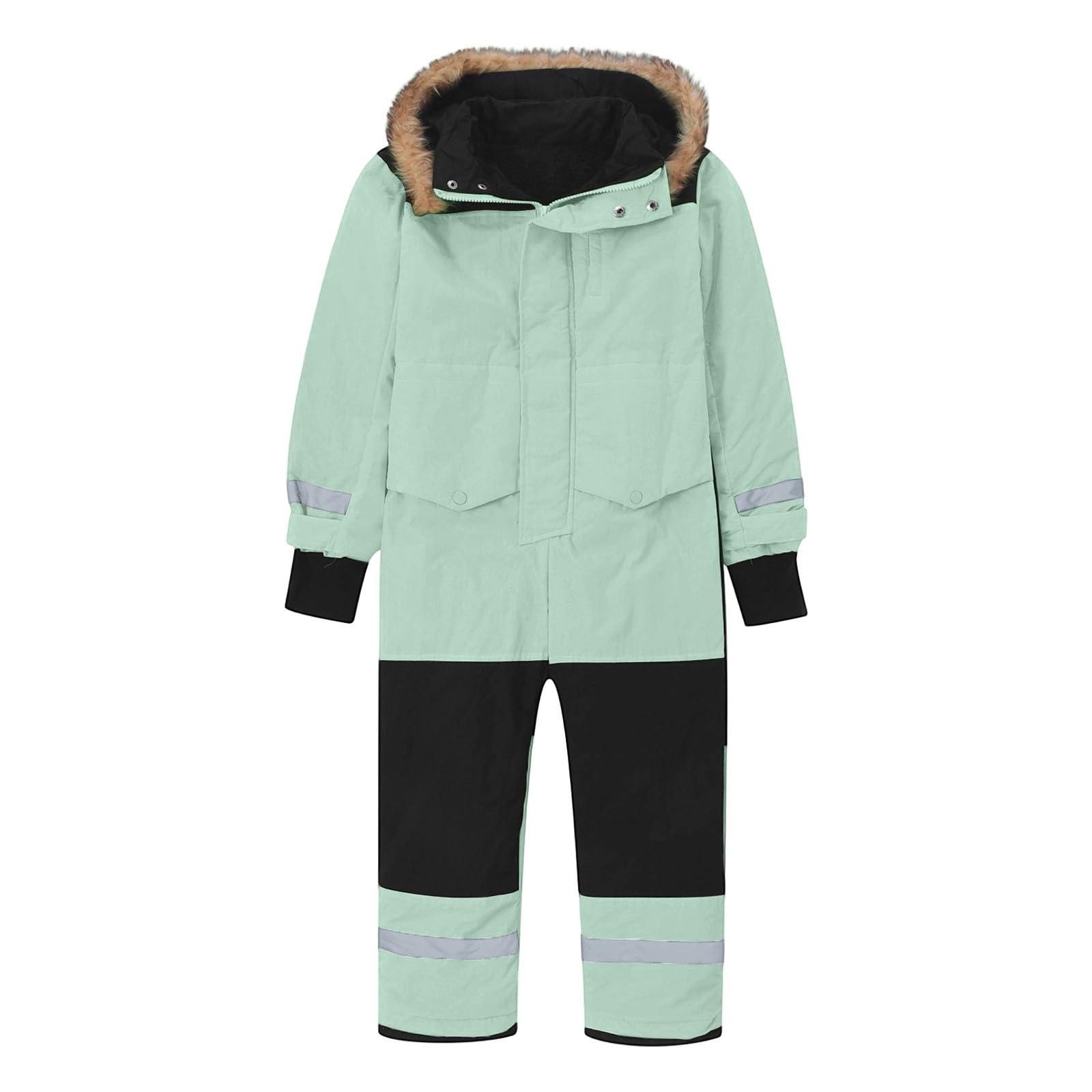 Traje de nieve impermeable para niños, overol de esquí de una pieza, traje de nieve con forro polar para niñas y niños, chaqueta de esquí con capucha para exteriores, traje de softshell