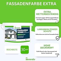 derendo Fassadenfarbe Weiss EXTRA silikonharzverstärkt aussen 5l – Ansicht 3