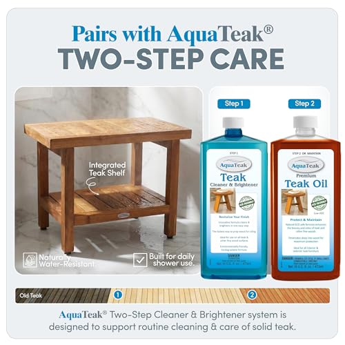 Image of AquaTeak Spa 24 inch Teak Shower Bench
