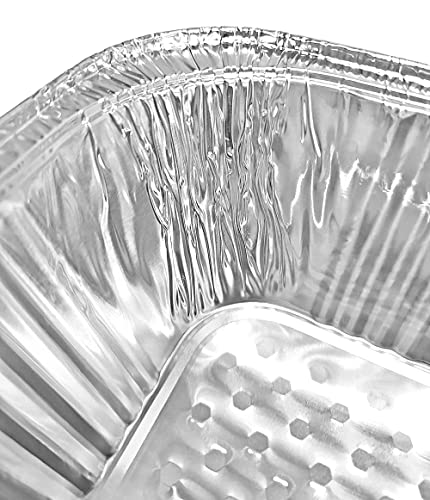 Pactogo 1/3 Size Steam Table Foil Pans With Lids - 12X6 Third Size Aluminum Pans W/Foil Lid Covers - Disposable Containers Great For Baking, Cooking, Heating, Storing, Prepping Food (Pack Of 50 Sets) #TOP6