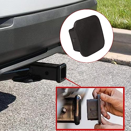 GKmow Pack-1 2\" Trailer Hitch Cover, Universal Trailer Receiver Tube Plug Cap Rubber Insert for Ford Toyota GMC Subaru Jeep Dodge Nissan Audi BMW Porsche Polaris ATV UTV (Black) - Thumbnail 6