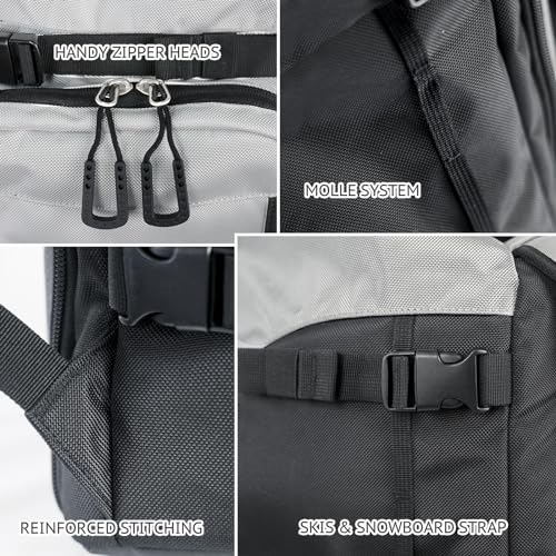 Image of Unigear Ski Boot Bag Backpack for Helmet 50L /70L, Goggles, Gloves, Skis, Snowboard & Accessories