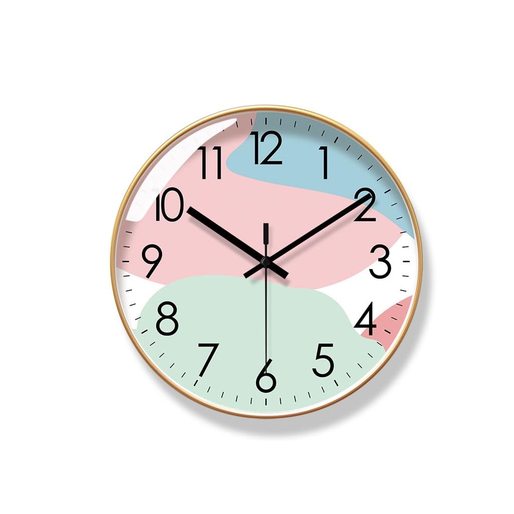 Orologio da parete Orologio da parete Orologio da soggiorno Orologio da parete Orologio nordico semplice a blocchi di colore Orologio al quarzo silenzioso Reloj De Pared(B)