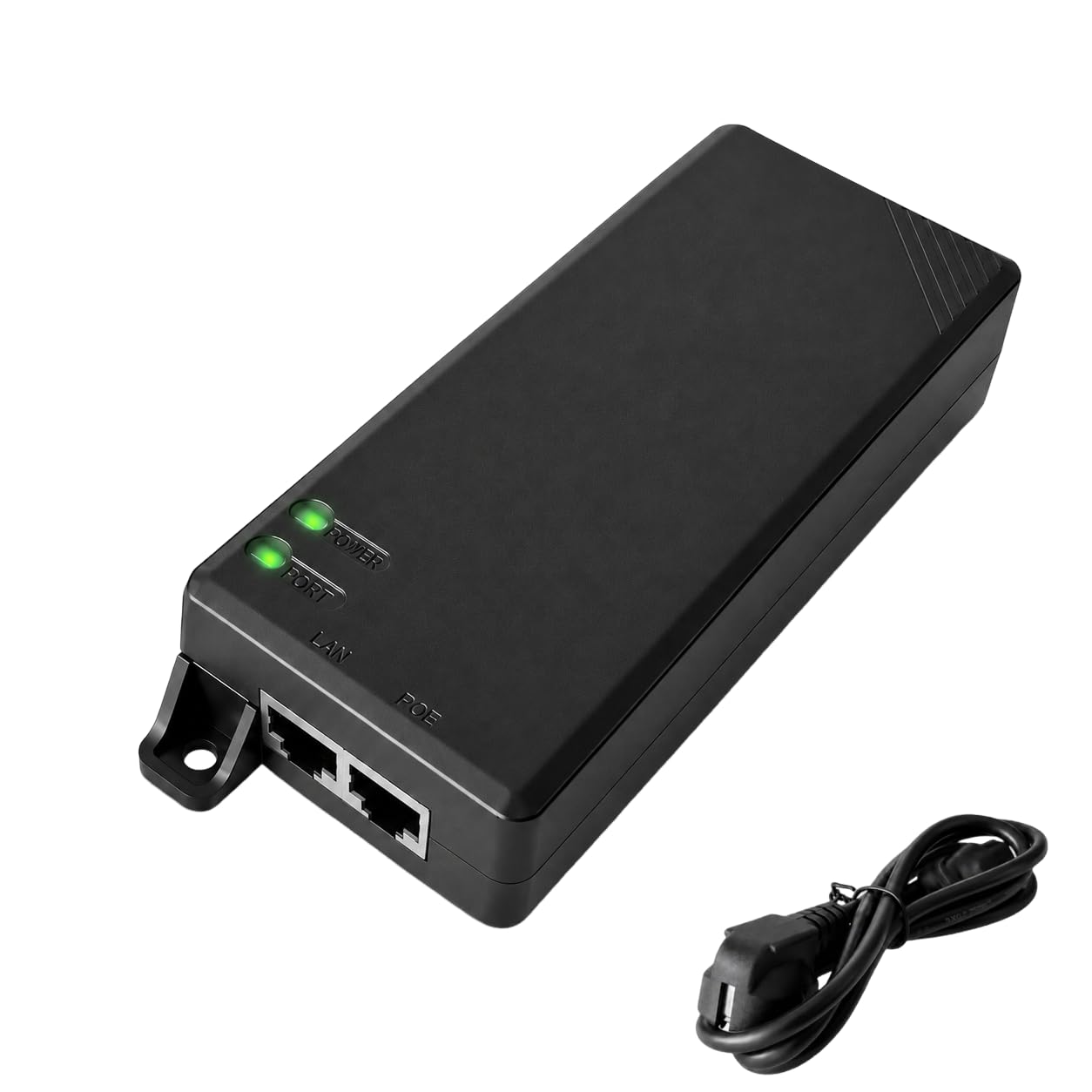 Elfcam - 150W PoE Injecteur 2,5Gb/1,25Gb pour Starlink Gen 3 et Gen 2, Passive PoE Injector avec Protection Contre Les Surtensions 3KV, Play & Plug, Entrée 100-240V AC et Sortie 150W 48V-56V
