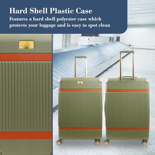 Tommy Bahama 30.5 Inches Rolling Luggage, Hard-Sided Suitcases with Spinner Wheels, Olive4
