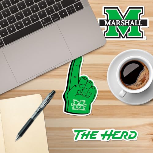 Image of Marshall University 10ct Vinyl Large Deluxe Stickers Variety Pack - Laptop, Water Bottle, Scrapbooking, Tablet, Skateboard, Indoor /Outdoor - Set of 10