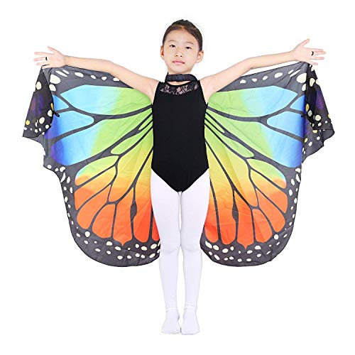 UWOOD Dance Fairy Belly Dance Papillon Ange Ailes d'Isis avec bâtons télescopiques