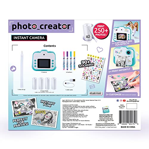 Image of Canal Toys Photo Creator Instant Print Camera - Photo, Selfie and Video - Thermal Paper for 250 Photos - LCD Screen. 8+