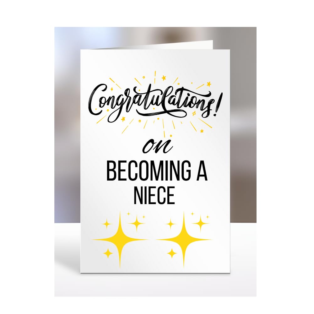Congratulations on becoming a Niece card, Gifts for Men, Women, Presents for Christmas, A5-79_143