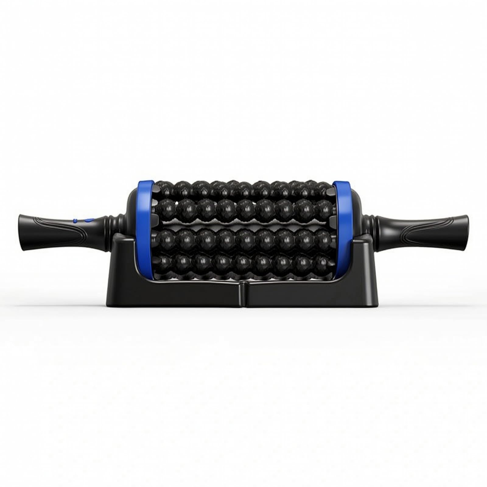 Rullo Massaggiante Elettrico Rullo Massaggio Palmare Cordless con Testa Rotante Cilindrica 8 Barre Impastanti Potenza 28 W Ricarica 3 Ore Batteria, Blu