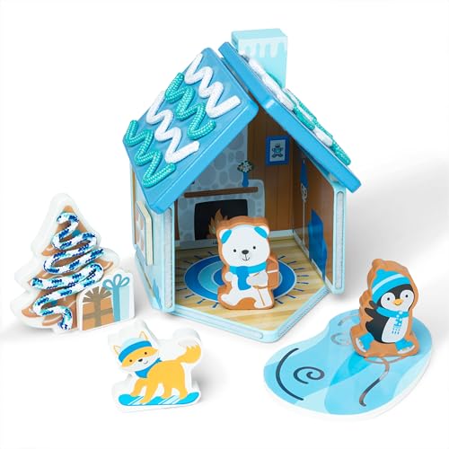 Melissa & Doug Winter Frost Wooden Gingerbread House Play...