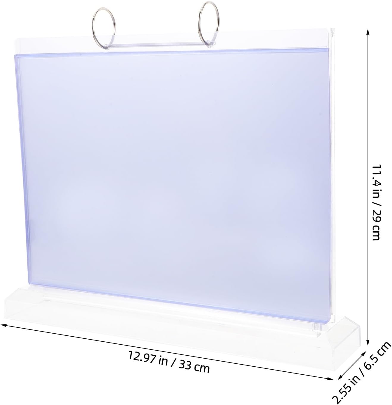 Horizontal Transparent Menu Sign Holder - A6 Size Table Display Stand Multi-Page Flip Tabletop Picture Card Organizer Plastic Document Holder for Restaurant Cafe Hotel