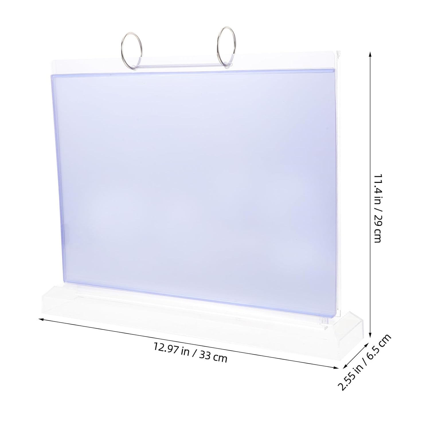 Transparent Table Menu Display Stand - A6 Multi-Page Flip Advertising Holder 6 Pages Double Sided Plastic Sign Holder Frame Detachable for Restaurant Office Party Retail