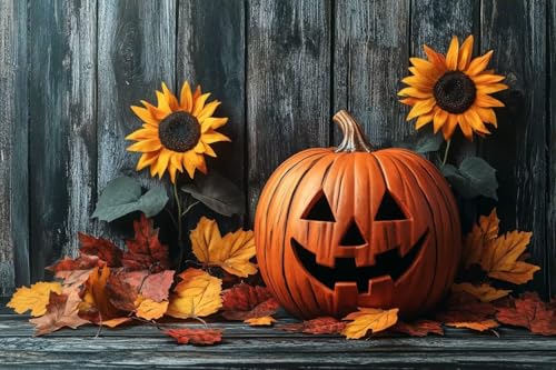 Sunflower Pumpkin Jigsaw 35 Pieces &ndash; Challenging Puzzle for Adults & Friends, Fun...