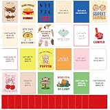 Lovarywow Camp Stationary for Girls Boys, 12 Pack Adventure Camp Camping Greeting Card with Envelopes Bulk, Summer Vacation Notecards Hiking Supplies from Parents Family (Double-Sided)