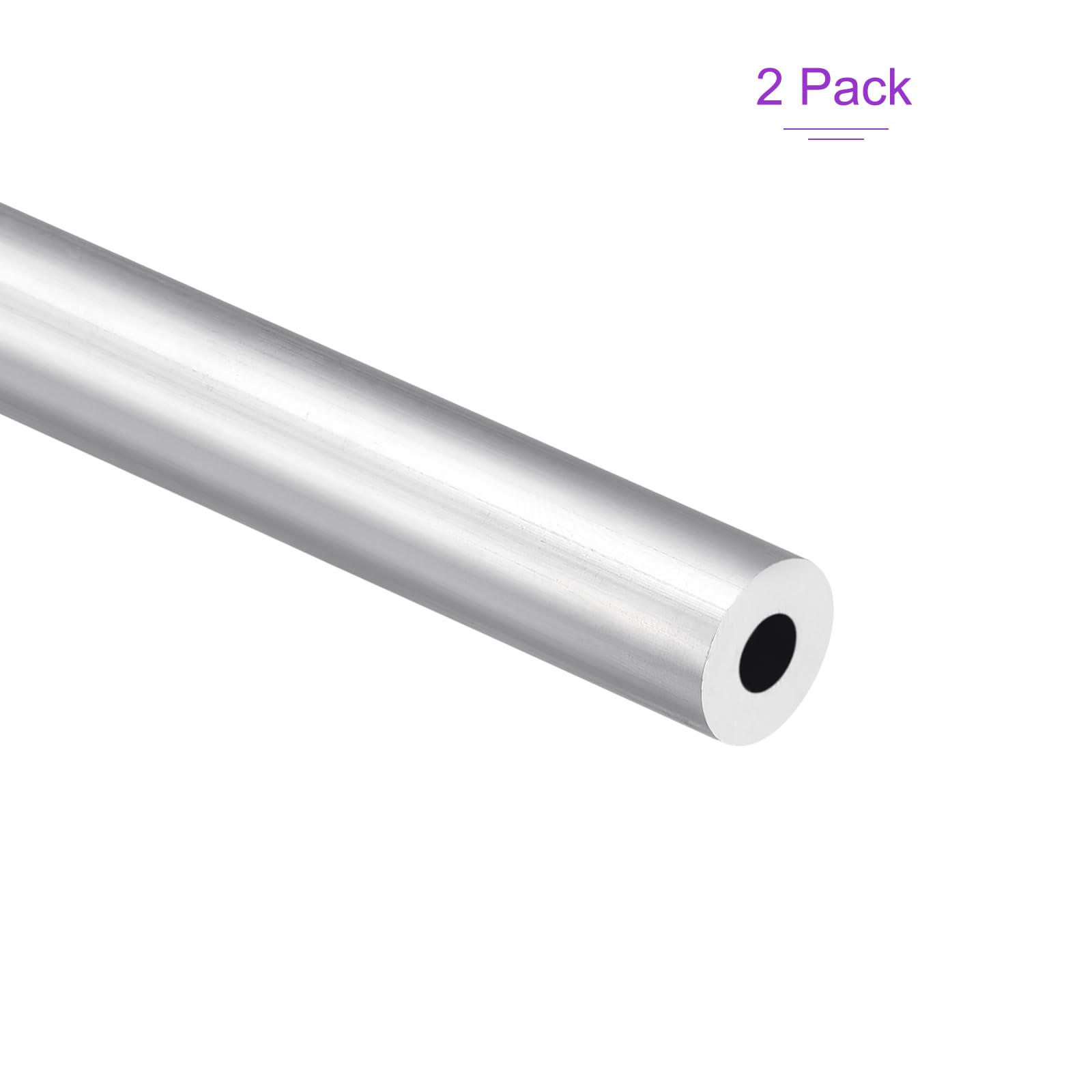 DMiotech 2-pak (12 mm śr. x 5 mm ID) 6063 aluminiowa okrągła rura o długości 300 mm przemysłowe metalowe rury do maszyn rama budowa projektów DIY