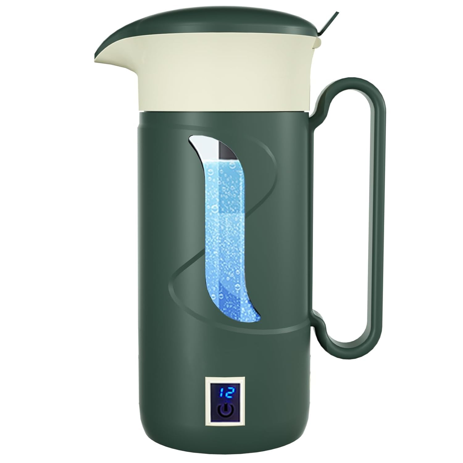 Generador de botellas de agua de hidrógeno, máquina ionizadora con tecnología SPE y PEM (verde oscuro)