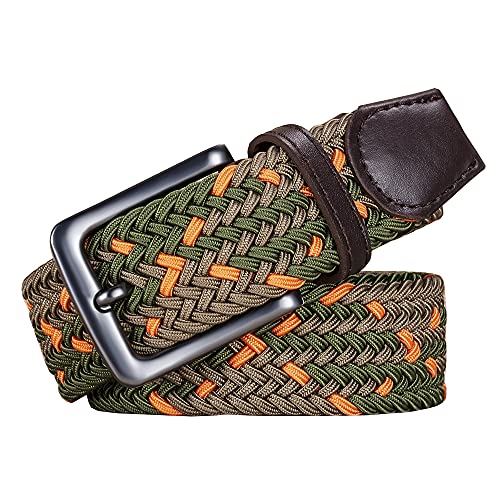 Image of AGEA Elastic Stretch Woven Braided Waist Belt for Men and Women