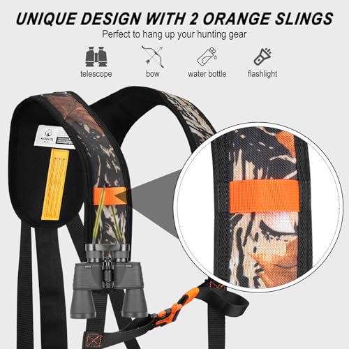 Kalkal Tree Stand Harness, Adjustable Hunter Safety System with Whistle Aid, Hunting Harness M/L/XL, XXL/3XL - Image 5