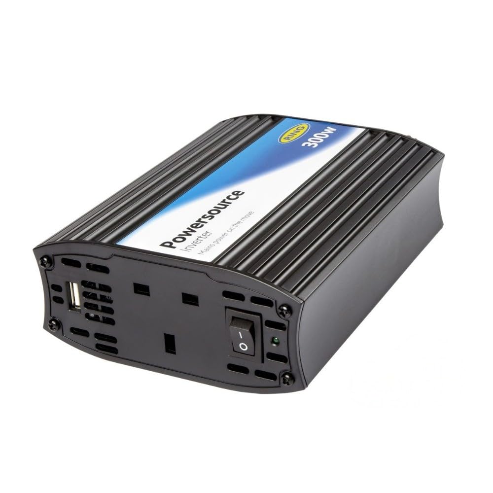 Ring 12v 300W Inverter + 2.1A USB In Car Power 240V TV Laptops Fridge RINVU300