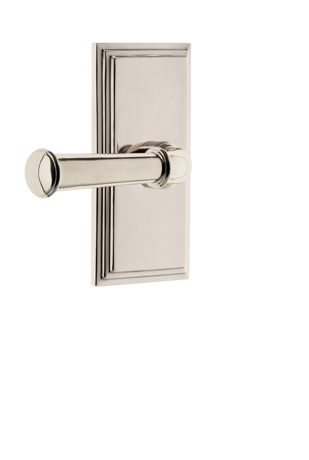 Grandeur 825193 Carre Plate Double Dummy with Georgetown Lever in Polished Nickel