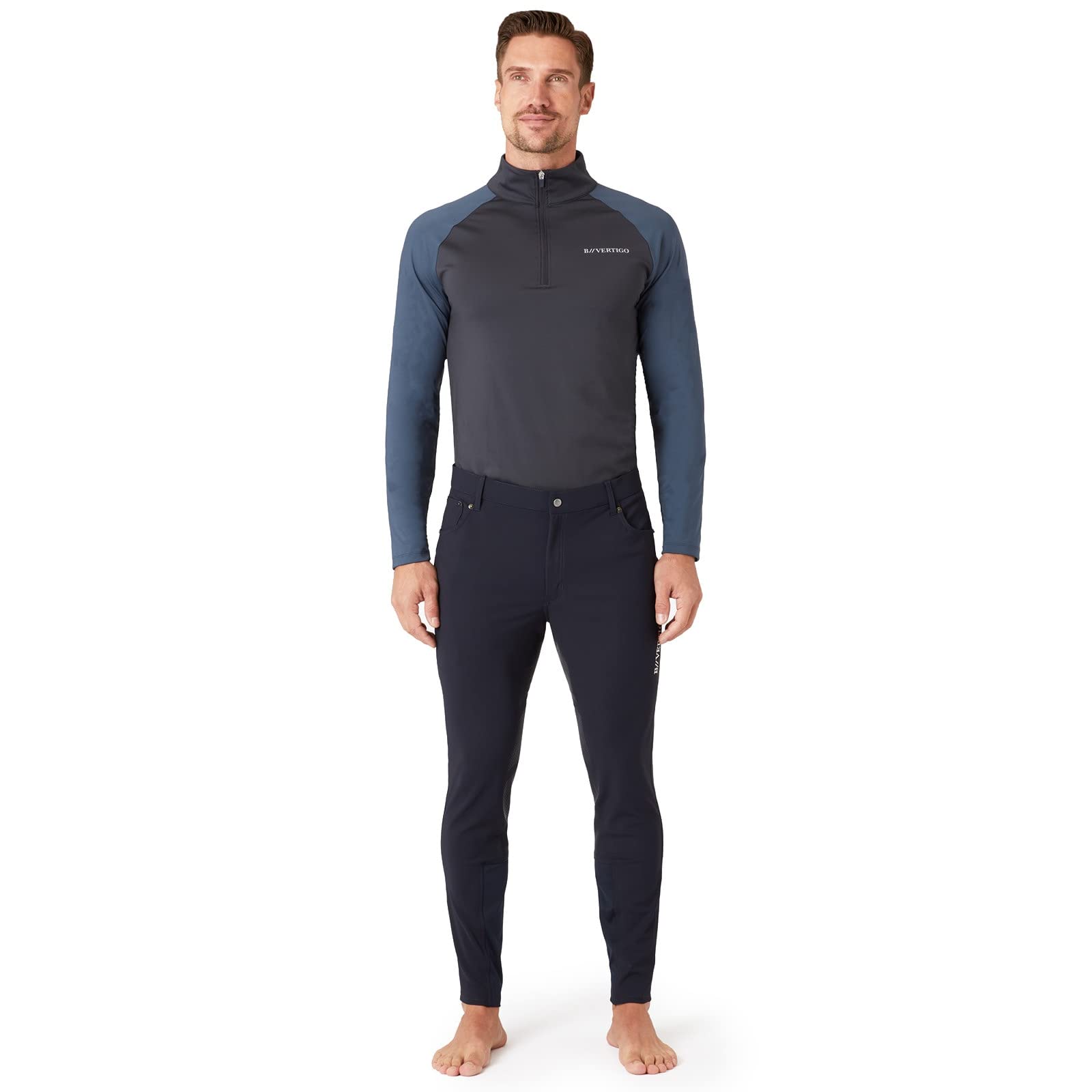 BVertigo Ethan Herren Funktionelle Reithose mit durchgehendem Boden